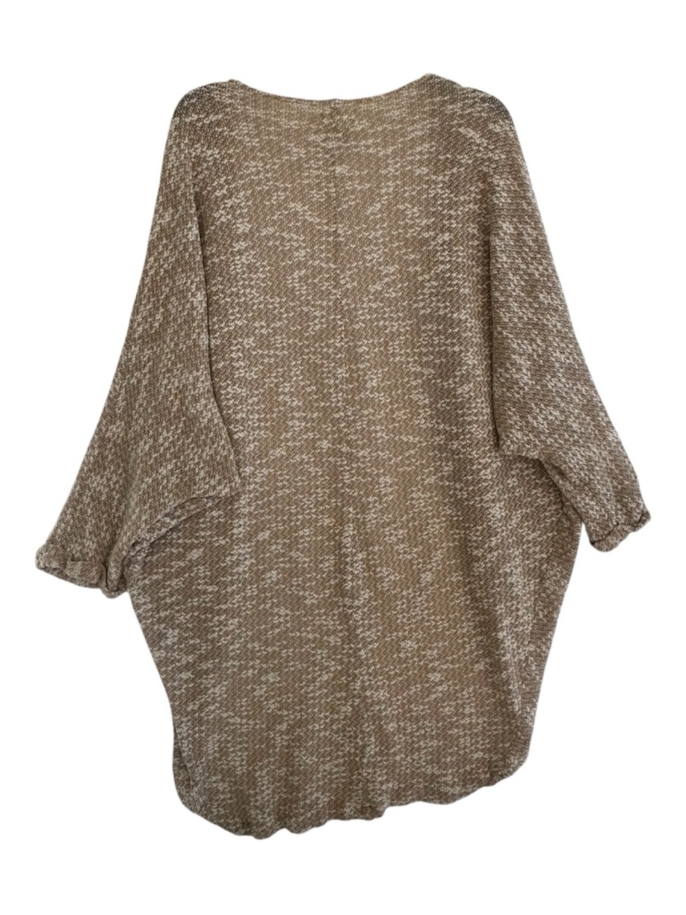 Free People Marled Open-Front Longline Cardigan Sweater - Beige/Tan - Picture 6 of 8